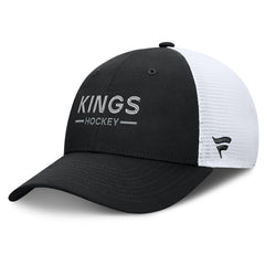Los Angeles Kings Fanatics Authentic Pro Rink Lockup Adjustable Trucker Hat For Sale