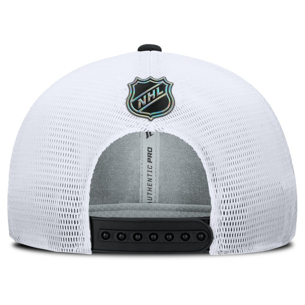 Los Angeles Kings Fanatics Authentic Pro Rink Lockup Adjustable Trucker Hat For Sale