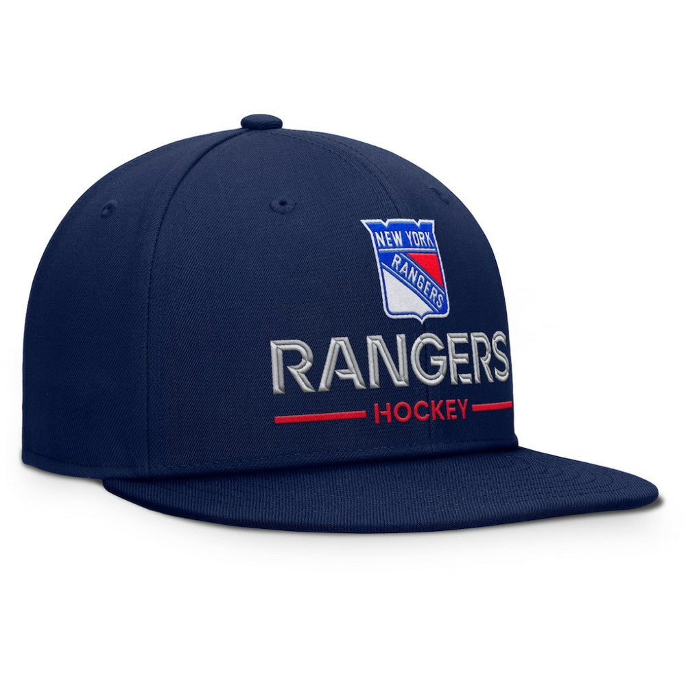 New York Rangers Fanatics Authentic Pro Rink Lockup Snapback Hat On Sale