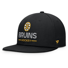 Boston Bruins Fanatics Authentic Pro Rink Lockup Snapback Hat For Sale