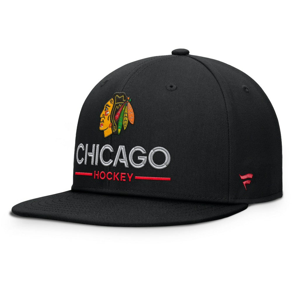 Chicago Blackhawks Fanatics Authentic Pro Rink Lockup Snapback Hat Outlet