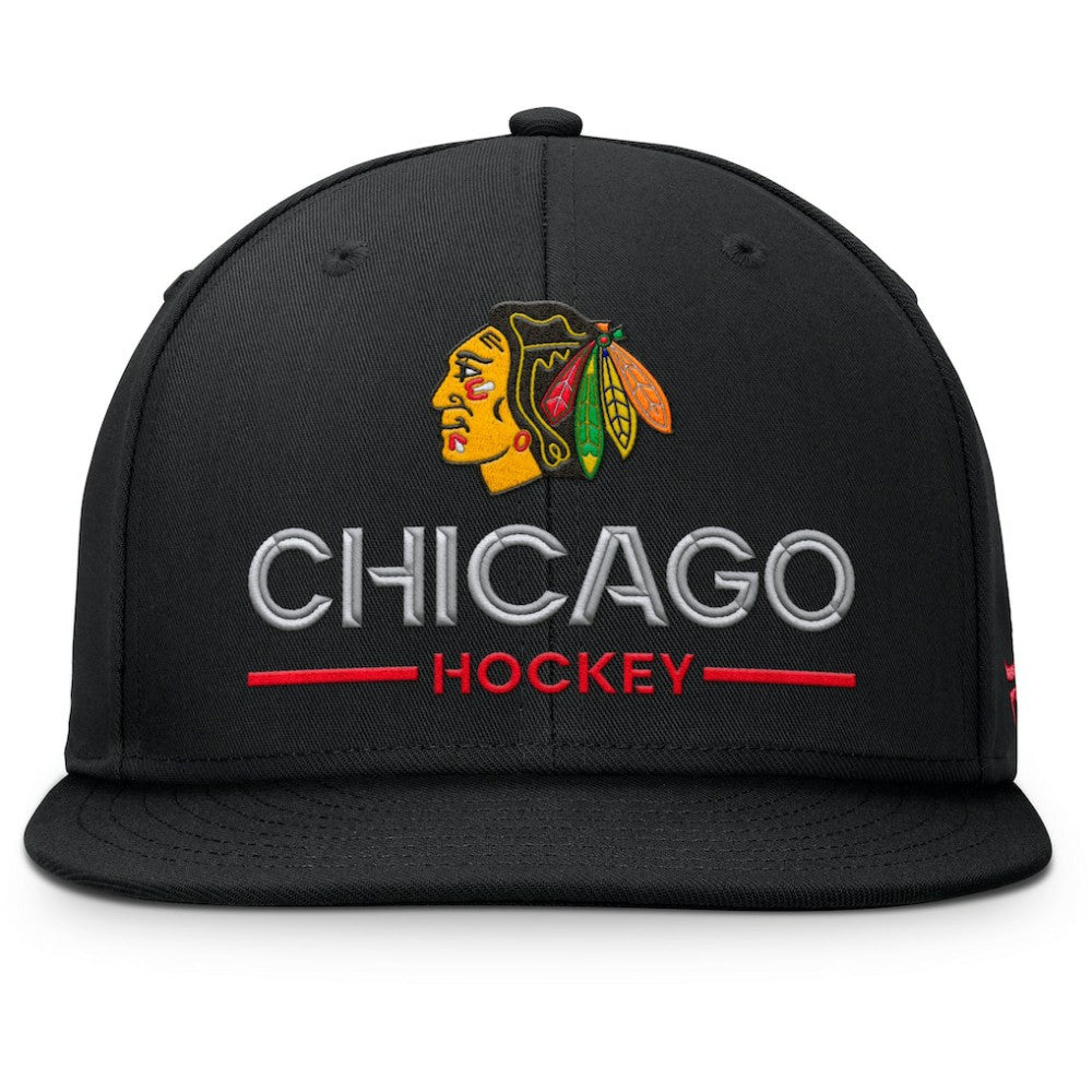 Chicago Blackhawks Fanatics Authentic Pro Rink Lockup Snapback Hat Outlet