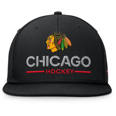 Chicago Blackhawks Fanatics Authentic Pro Rink Lockup Snapback Hat Outlet