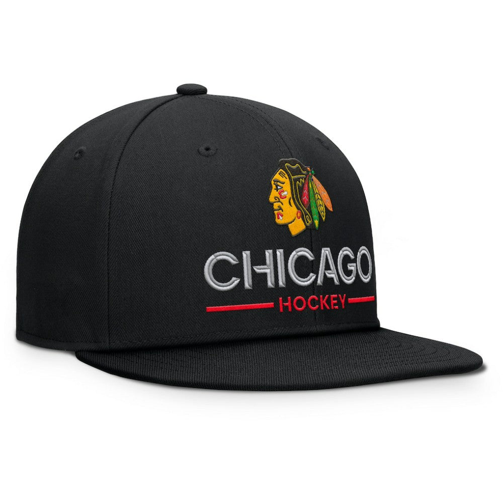 Chicago Blackhawks Fanatics Authentic Pro Rink Lockup Snapback Hat Outlet