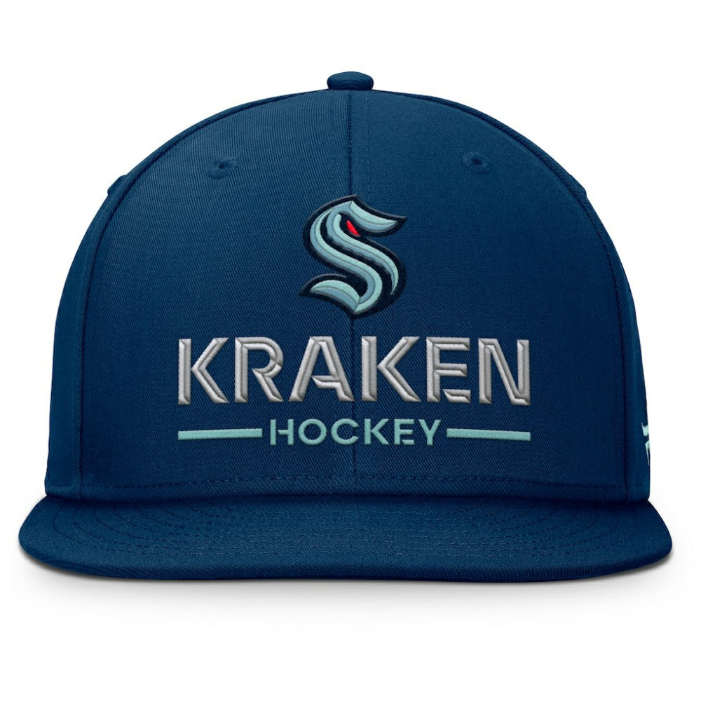 Seattle Kraken Fanatics Authentic Pro Rink Lockup Snapback Hat Outlet