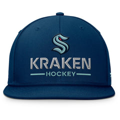 Seattle Kraken Fanatics Authentic Pro Rink Lockup Snapback Hat Outlet