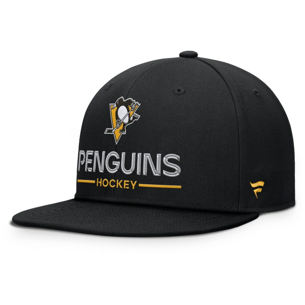 Pittsburgh Penguins Fanatics Authentic Pro Rink Lockup Snapback Hat Online