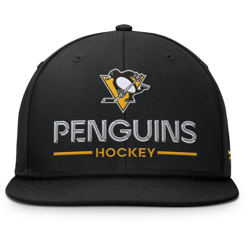 Pittsburgh Penguins Fanatics Authentic Pro Rink Lockup Snapback Hat Online
