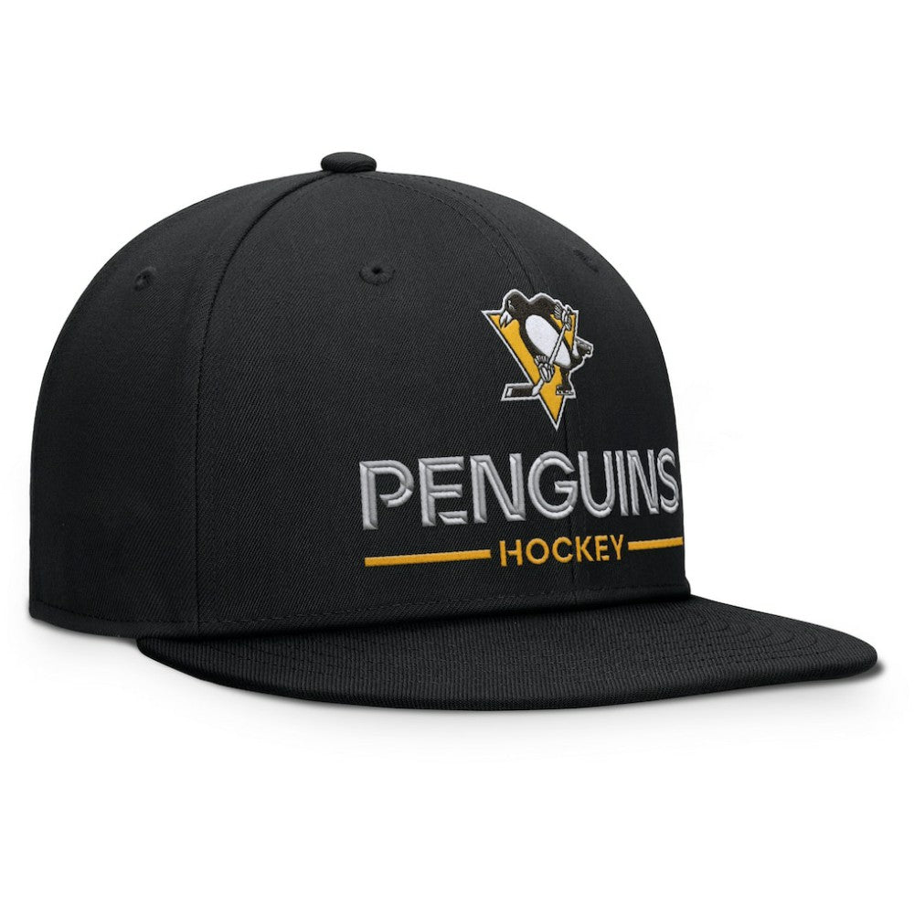 Pittsburgh Penguins Fanatics Authentic Pro Rink Lockup Snapback Hat Online