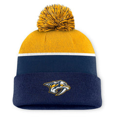 Nashville Predators Fanatics Authentic Pro Rink Cuffed Knit Hat with Pom Online