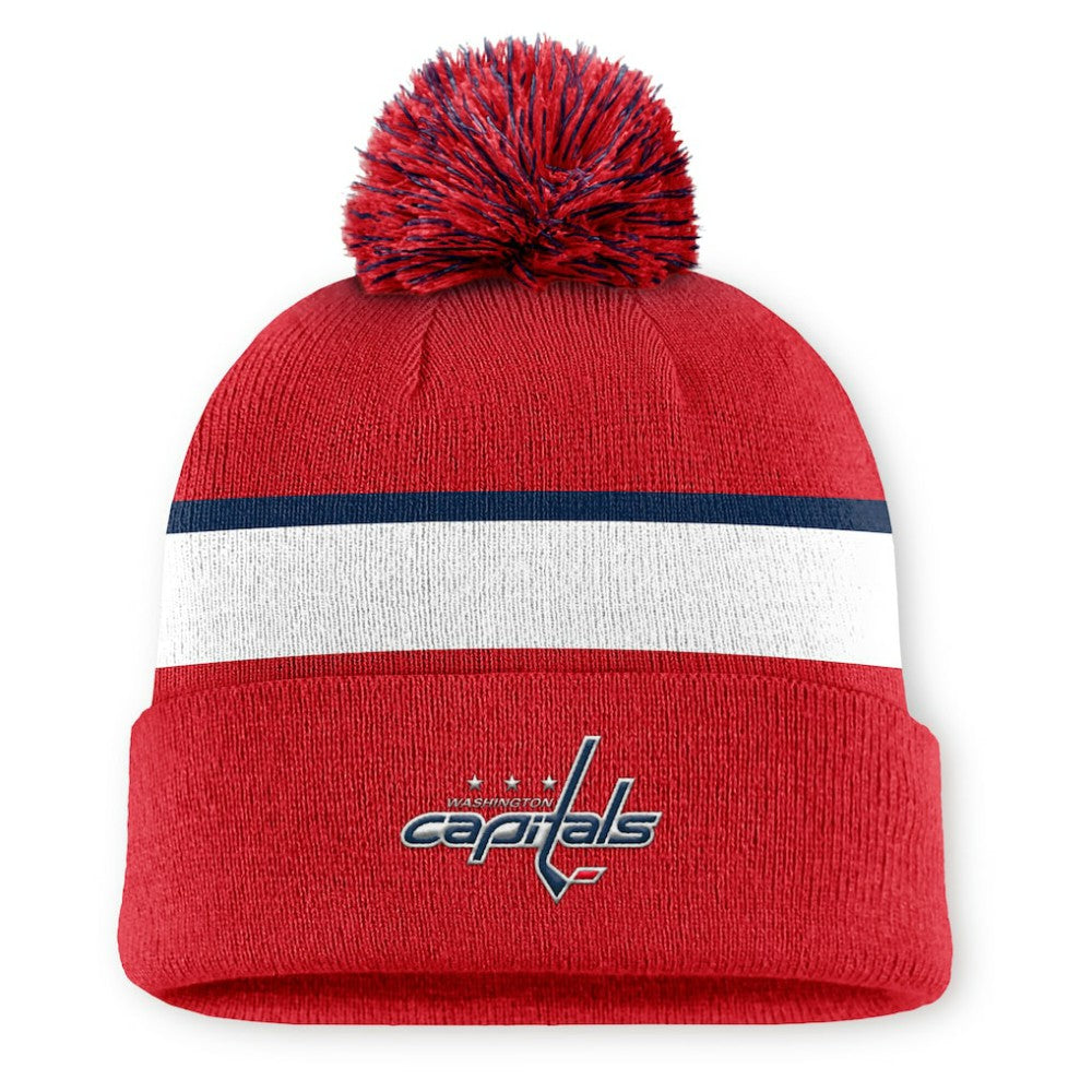 Washington Capitals Fanatics Authentic Pro Rink Cuffed Knit Hat with Pom Sale