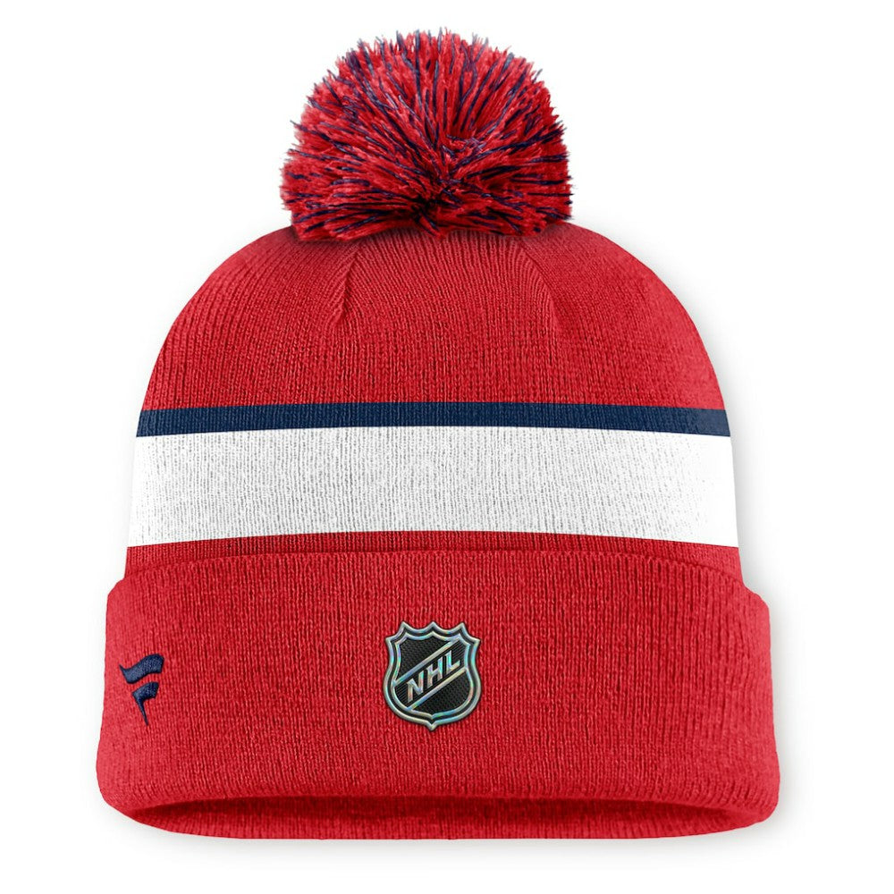 Washington Capitals Fanatics Authentic Pro Rink Cuffed Knit Hat with Pom Sale