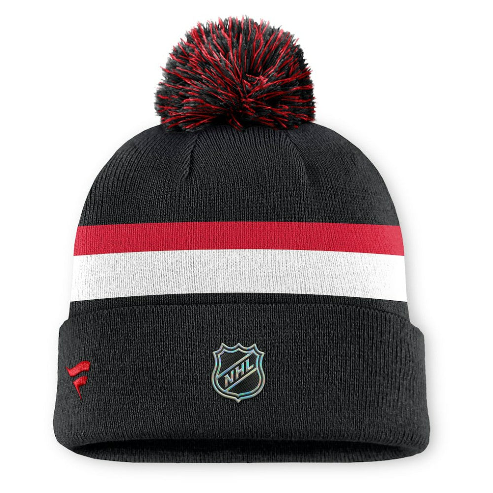Detroit Red Wings Fanatics Authentic Pro Rink Cuffed Knit Hat with Pom Online