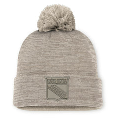 New York Rangers Fanatics Authentic Pro Road Cuffed Knit Hat with Pom Outlet