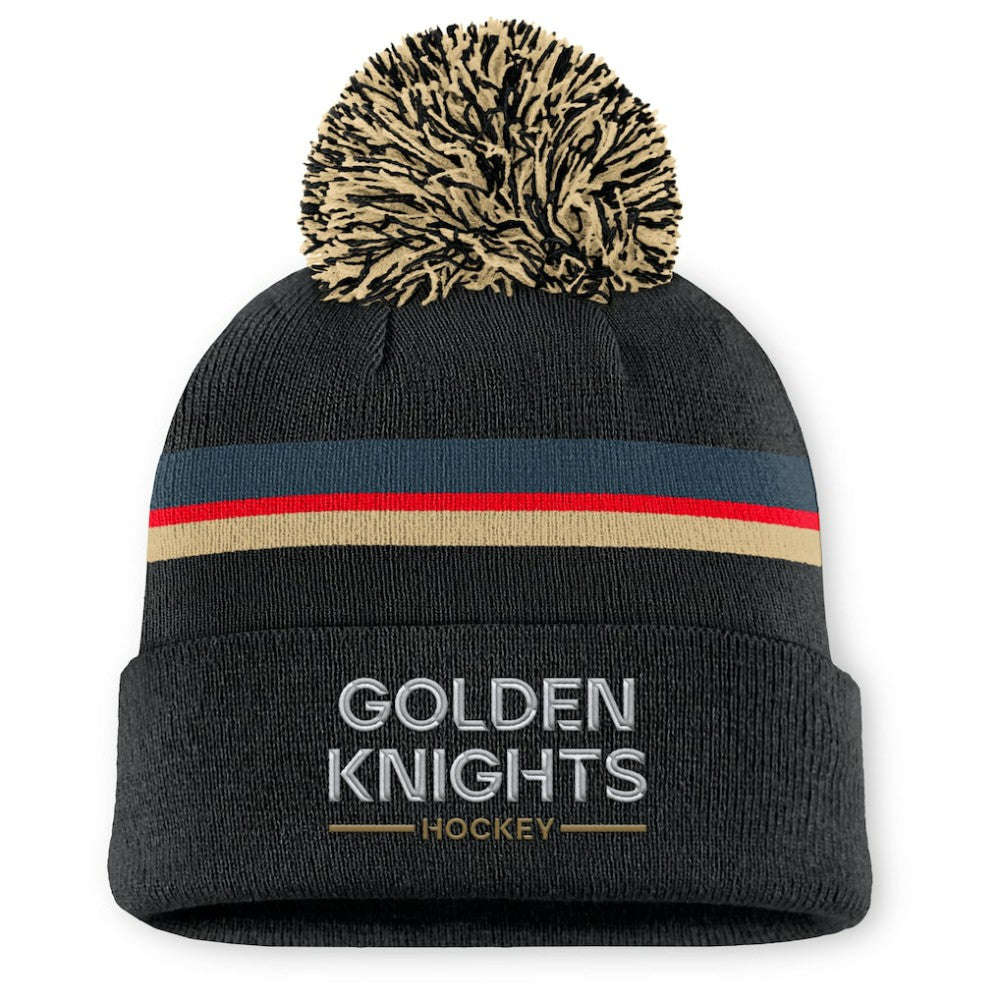 Vegas Golden Knights Fanatics Women's Authentic Pro Rink Cuffed Knit Hat with Pom On Sale