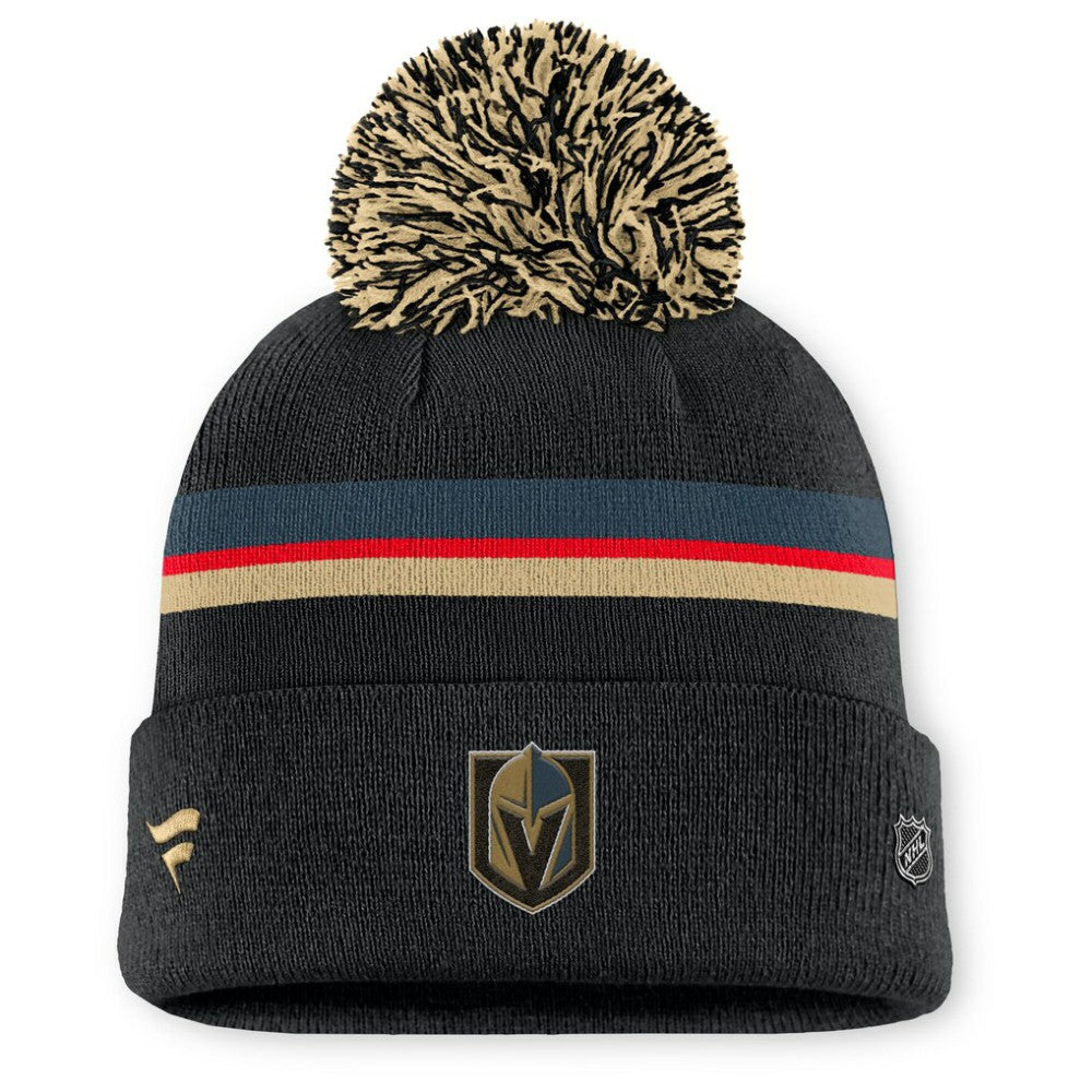 Vegas Golden Knights Fanatics Women's Authentic Pro Rink Cuffed Knit Hat with Pom On Sale