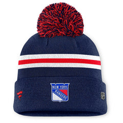 New York Rangers Fanatics Women's Authentic Pro Rink Cuffed Knit Hat with Pom Sale