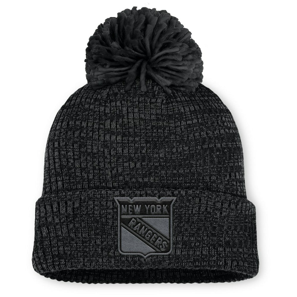 New York Rangers Fanatics Women's Authentic Pro Road Cuffed Knit Hat with Pom Outlet