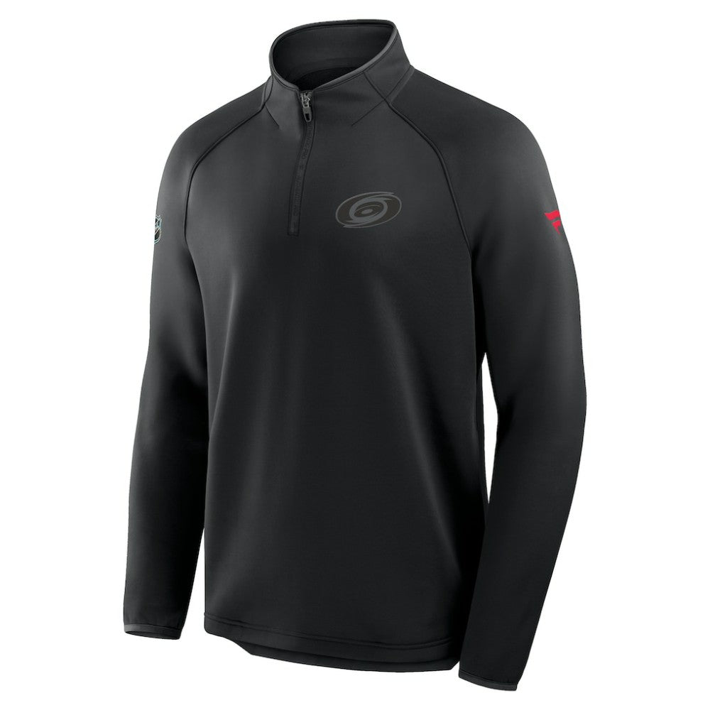 Carolina Hurricanes Fanatics Authentic Pro Tonal Rink Raglan Quarter-Zip Pullover Sale