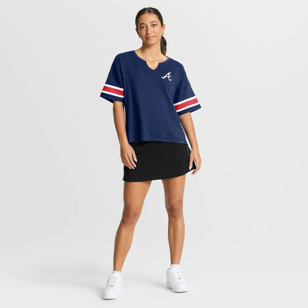 Atlanta Braves Fanatics Women's Curl Route T-Shirt | MLB Discount