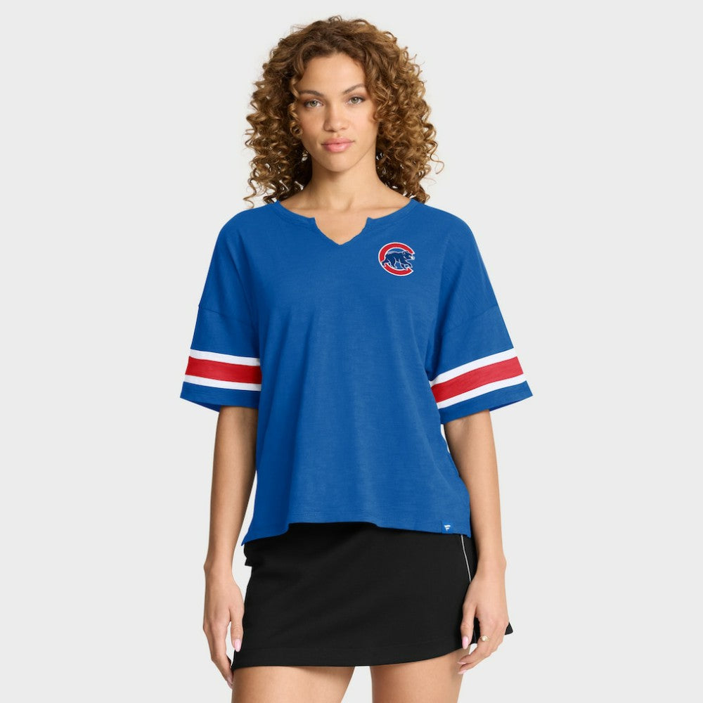 Chicago Cubs Fanatics Women's Curl Route T-Shirt | MLB Shop