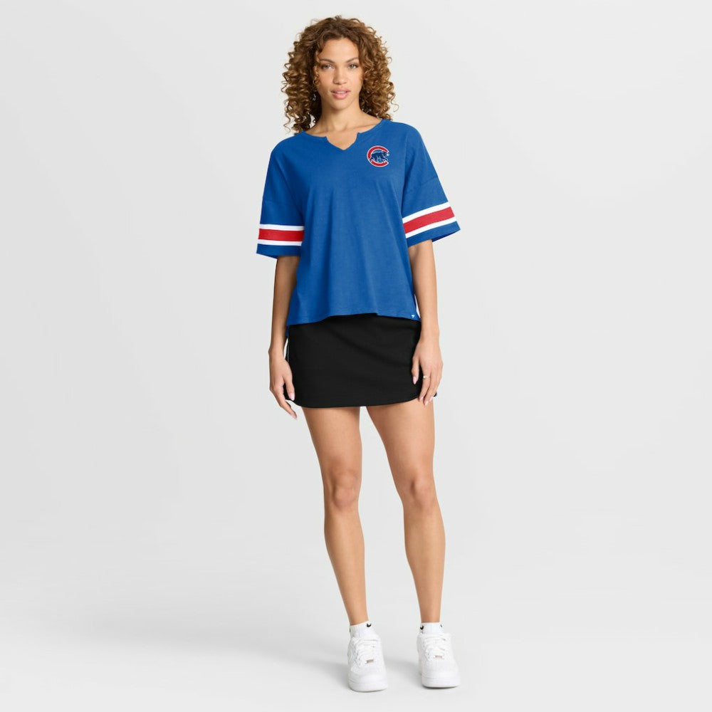 Chicago Cubs Fanatics Women's Curl Route T-Shirt | MLB Shop