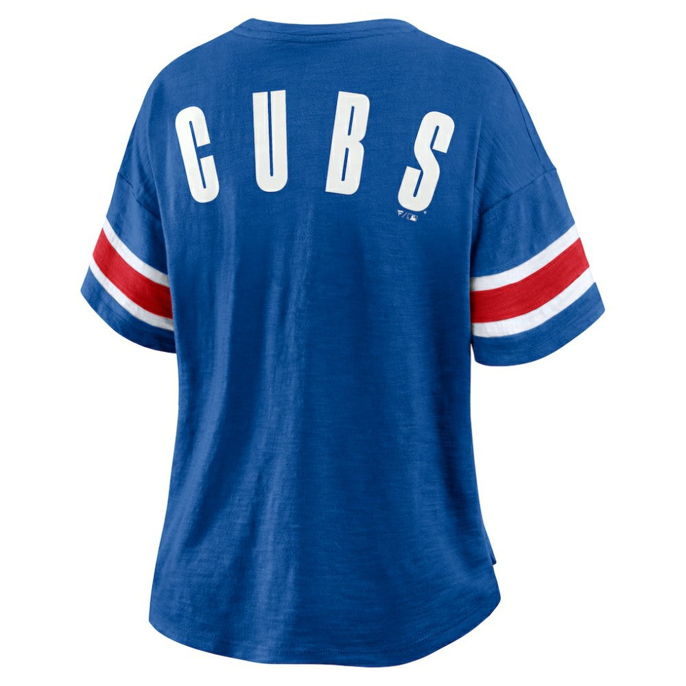 Chicago Cubs Fanatics Women's Curl Route T-Shirt | MLB Shop