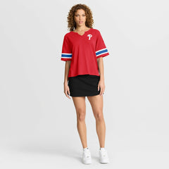 Philadelphia Phillies Fanatics Women's Curl Route T-Shirt | MLB New