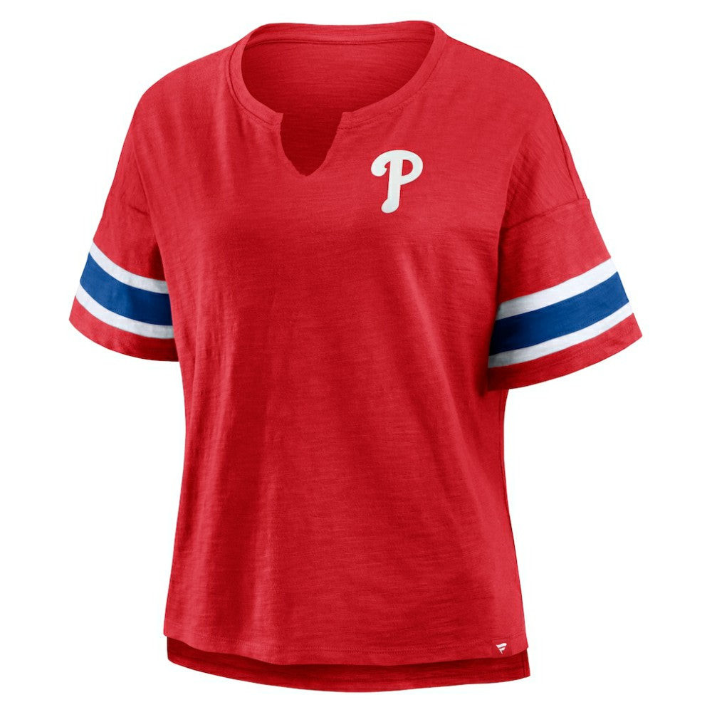 Philadelphia Phillies Fanatics Women's Curl Route T-Shirt | MLB New