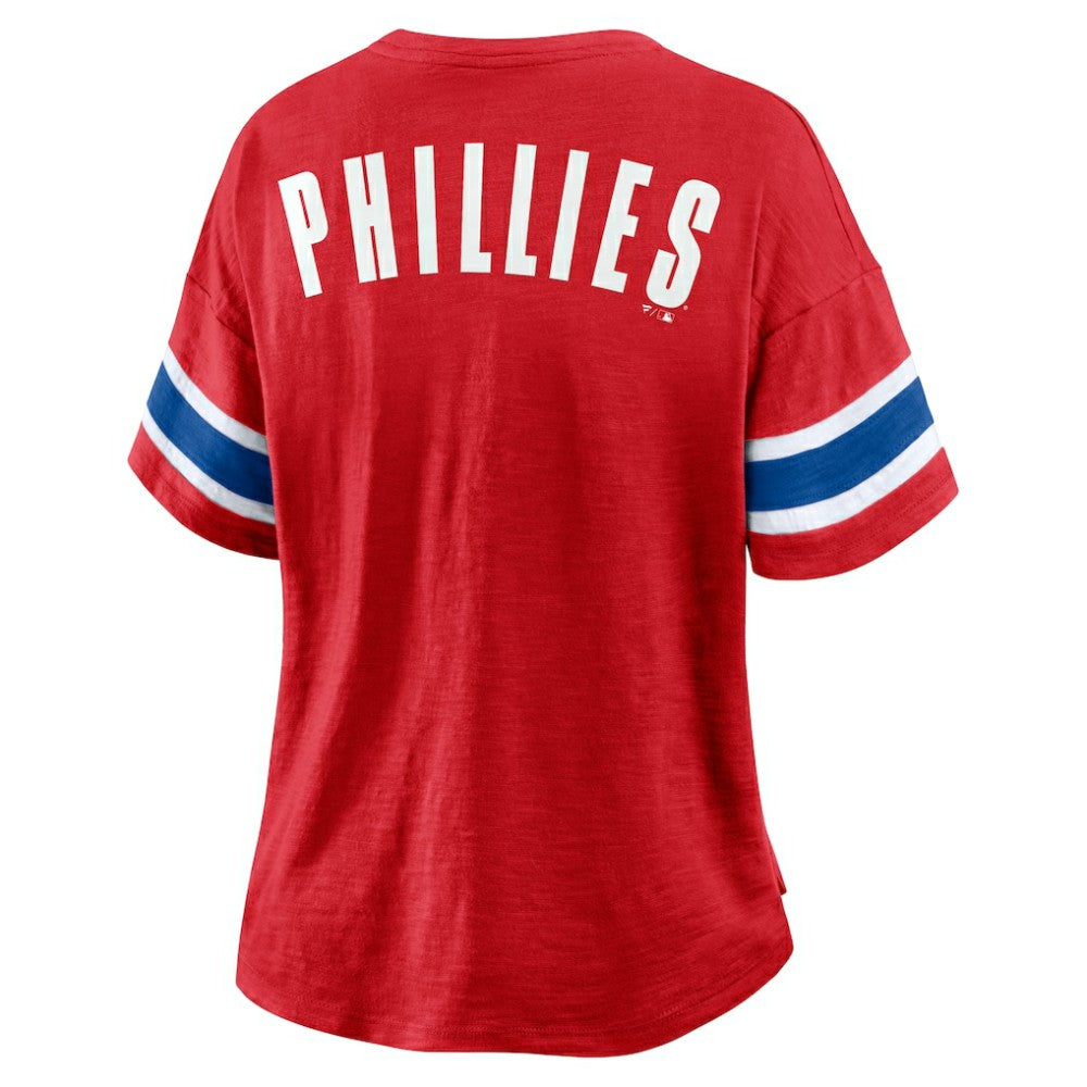Philadelphia Phillies Fanatics Women's Curl Route T-Shirt | MLB New