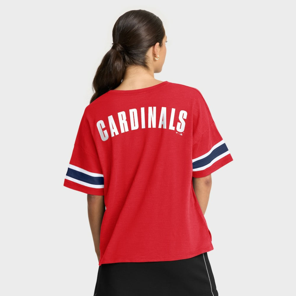 St. Louis Cardinals Fanatics Women's Curl Route T-Shirt | MLB Sale