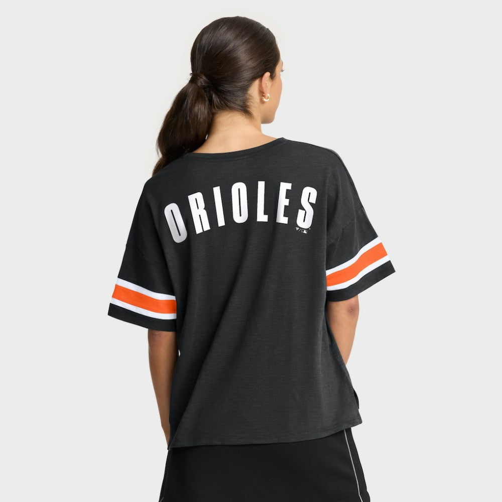 Baltimore Orioles Fanatics Women's Curl Route T-Shirt | MLB Sale