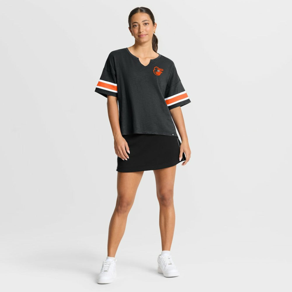 Baltimore Orioles Fanatics Women's Curl Route T-Shirt | MLB Sale