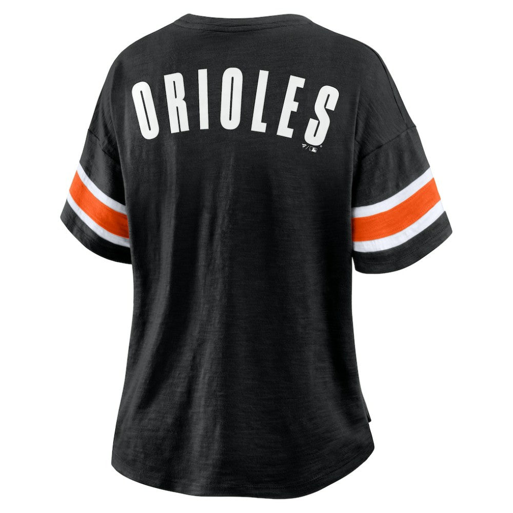 Baltimore Orioles Fanatics Women's Curl Route T-Shirt | MLB Sale