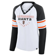 San Francisco Giants Fanatics Women's Blitz Package Raglan Lace-Up V-Neck Long Sleeve T-Shirt | MLB US