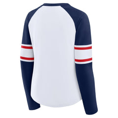 Atlanta Braves Fanatics Women's Blitz Package Raglan Lace-Up V-Neck Long Sleeve T-Shirt | MLB Online