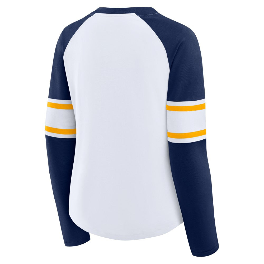 Milwaukee Brewers Fanatics Women's Blitz Package Raglan Lace-Up V-Neck Long Sleeve T-Shirt | MLB Discount