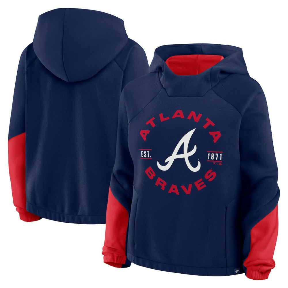 Atlanta Braves Fanatics Women's Oversized Time to Win Pullover Hoodie | MLB Sale