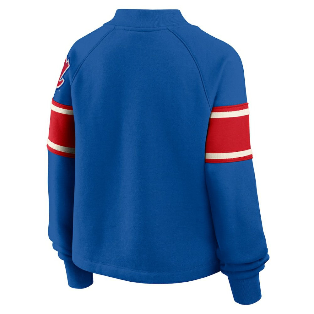 Atlanta Braves Fanatics Women's Oversized Toss Sweep Raglan Pullover Sweatshirt | MLB Discount