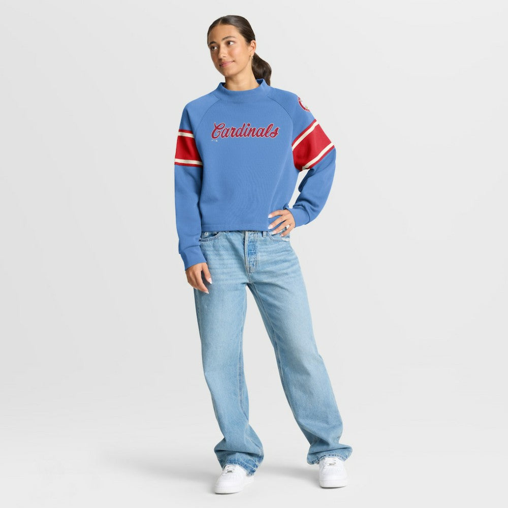 St. Louis Cardinals Fanatics Women's Oversized Toss Sweep Raglan Pullover Sweatshirt | MLB Shop