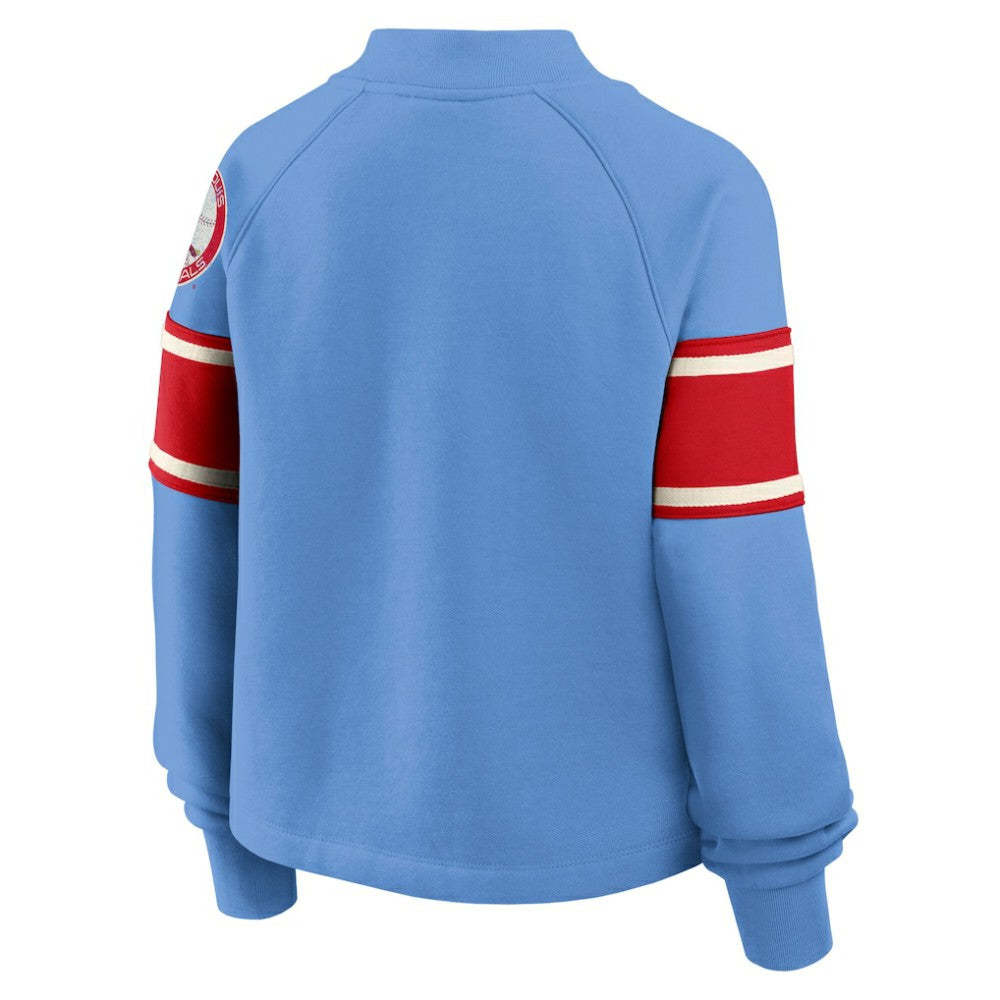 St. Louis Cardinals Fanatics Women's Oversized Toss Sweep Raglan Pullover Sweatshirt | MLB Shop