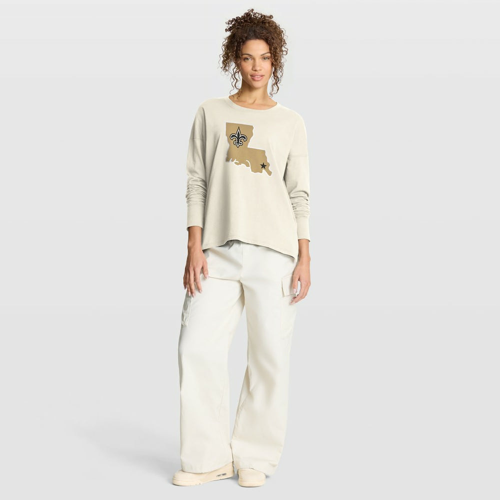 New Orleans Saints Fanatics Women's Dove Legacy Long Sleeve T-Shirt