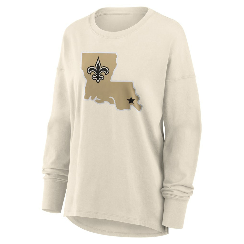 New Orleans Saints Fanatics Women's Dove Legacy Long Sleeve T-Shirt