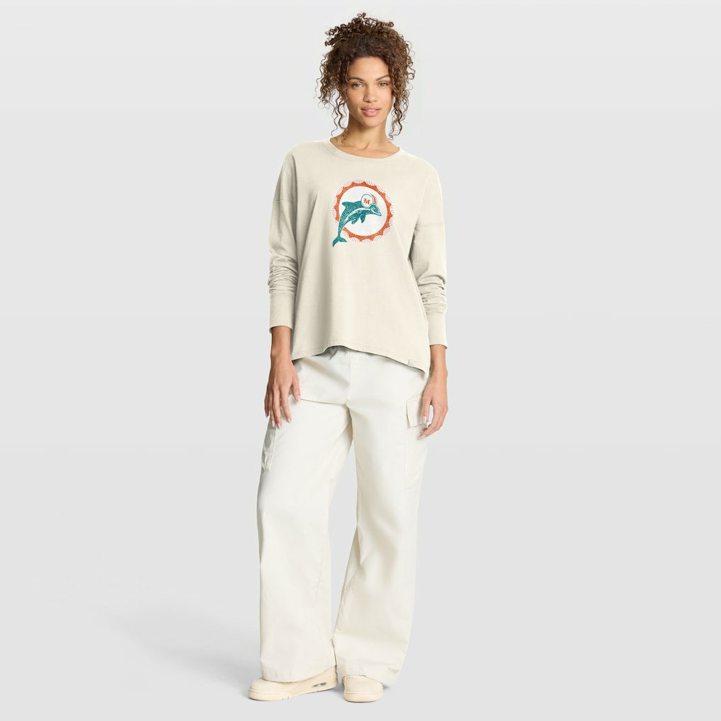 Miami Dolphins Fanatics Women's Dove Legacy Long Sleeve T-Shirt