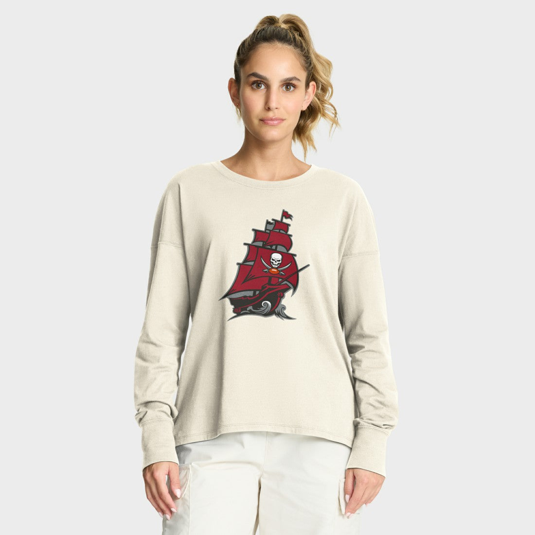 Tampa Bay Buccaneers Fanatics Women's Dove Legacy Long Sleeve T-Shirt