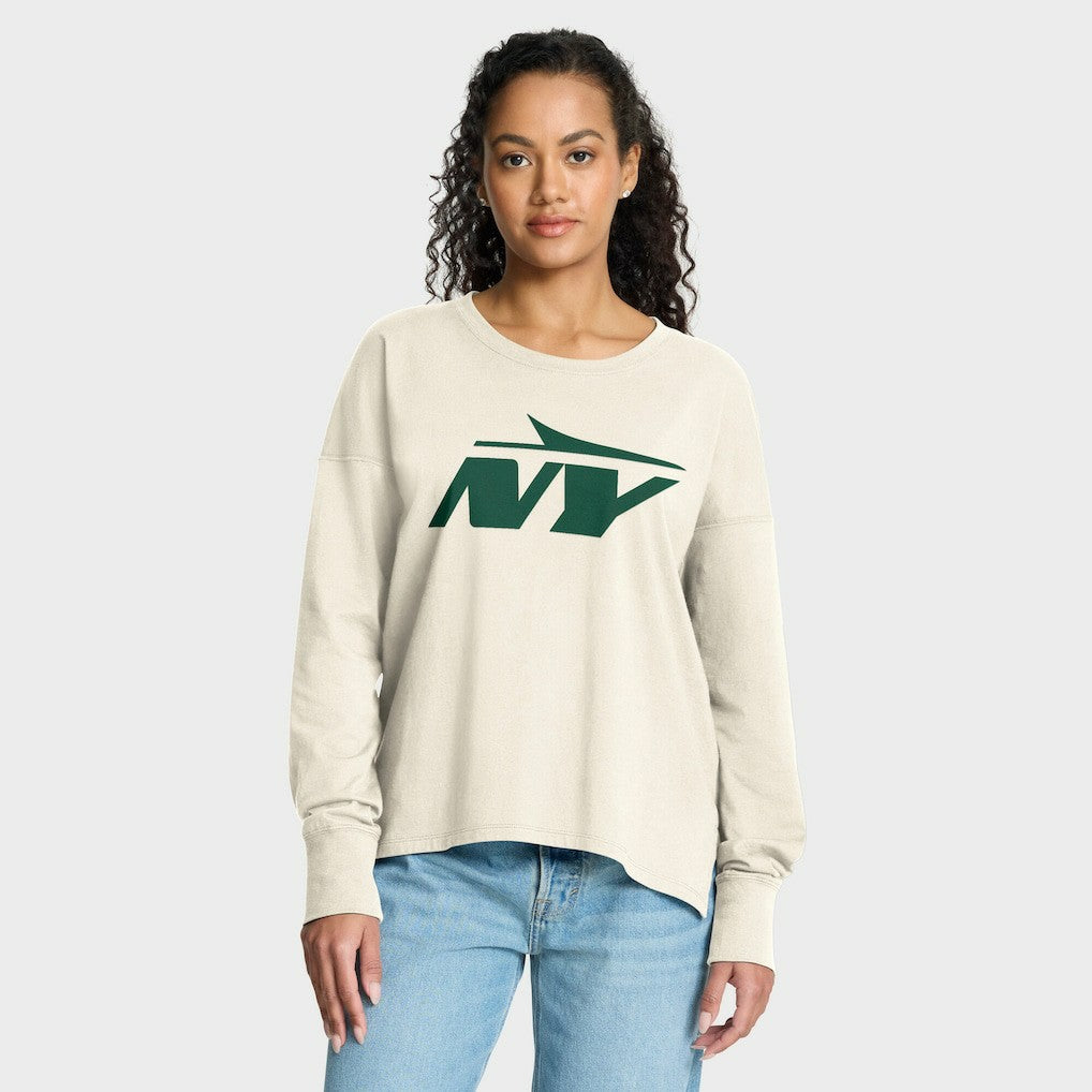 New York Jets Fanatics Women's Dove Legacy Long Sleeve T-Shirt