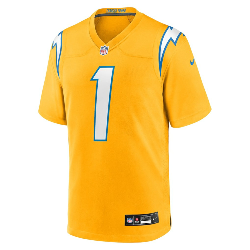 Los Angeles Chargers Nike Quentin Johnston  Alternate Charger Power Game Player Jersey