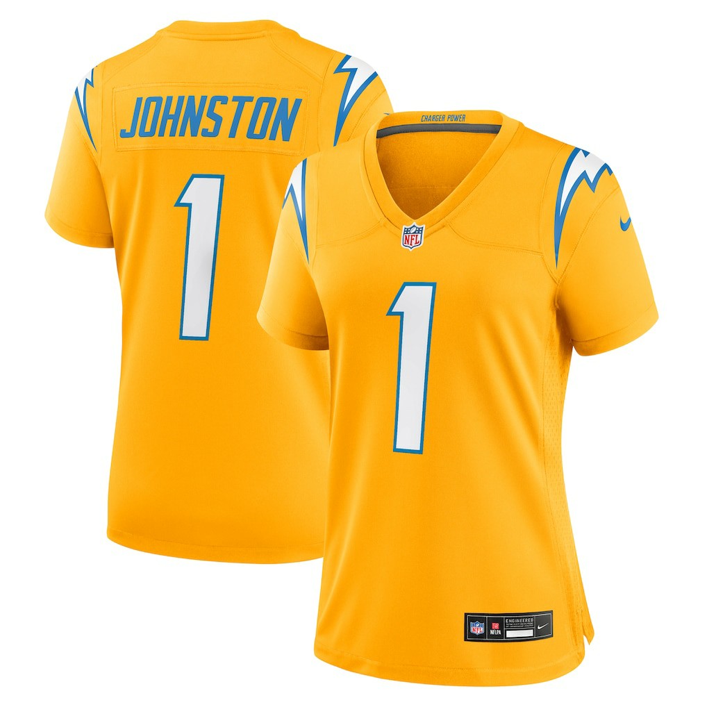 Los Angeles Chargers Nike Quentin Johnston  Women's Alternate Charger Power Game Jersey