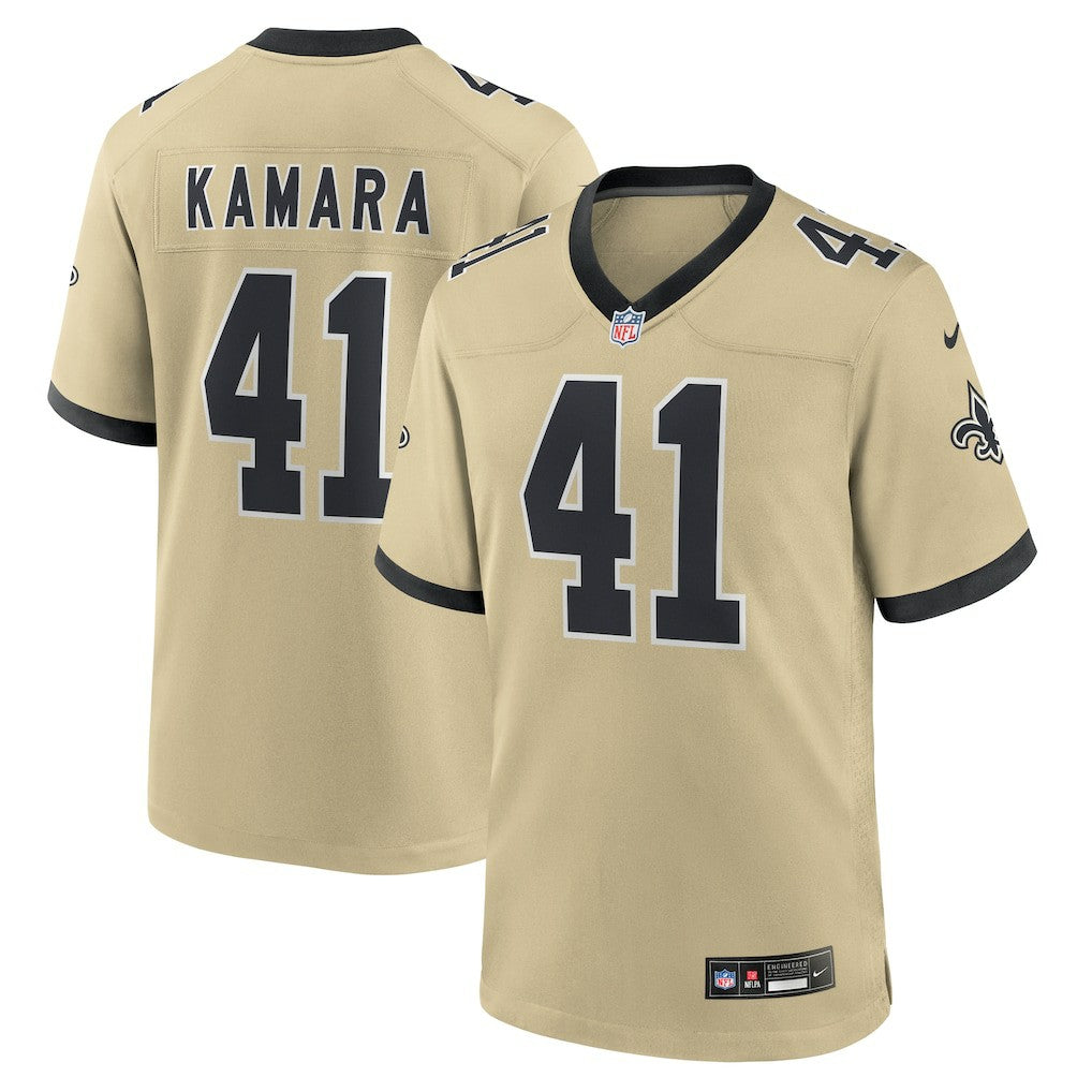 New Orleans Saints Nike Alvin Kamara  Gameday Golds Alternate Game Player Jersey