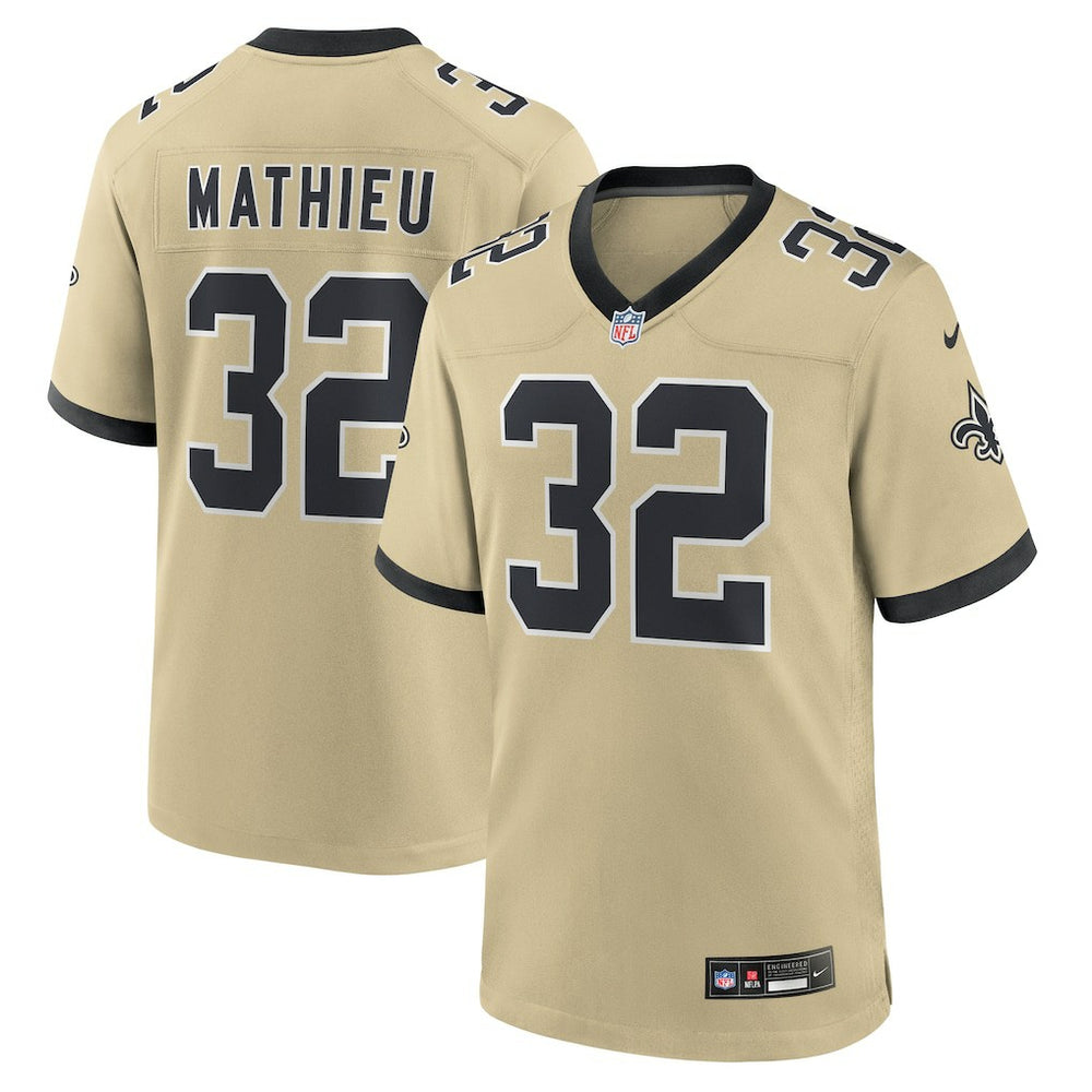 New Orleans Saints Nike Tyrann Mathieu  Gameday Golds Alternate Game Player Jersey